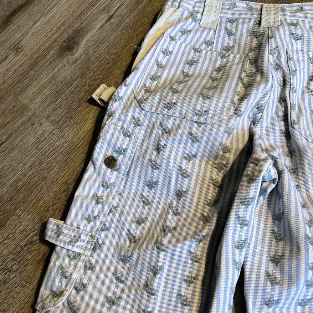 Garden Girl Pink Gardening Work Cargo Pants Rare! Knee Pads Tool Pockets 26” W - Picture 15 of 16